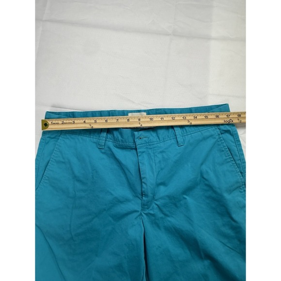 Nordstrom Women's Open Edit Teal Skinny Stretch Shorts Size 34W Inseam 7" - Picture 4 of 6